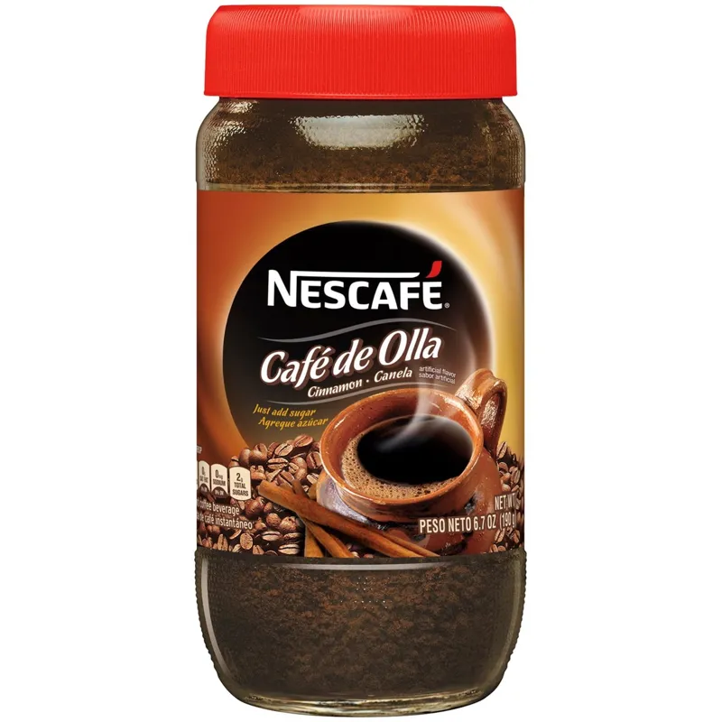 NESCAFE Cafe de Olla Cinnamon Flavored Instant Coffee Jar view 1