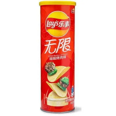 Lay's Sizzled Barbecue Potato Chips 90g Can