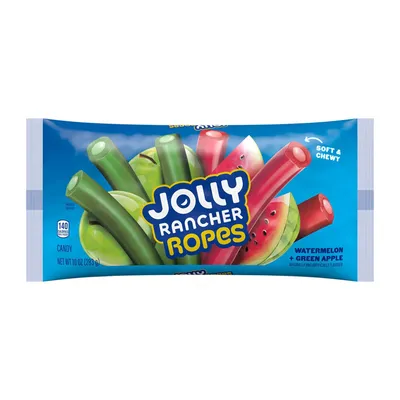 Jolly Rancher Ropes Watermelon & Green Apple 10 oz Bag