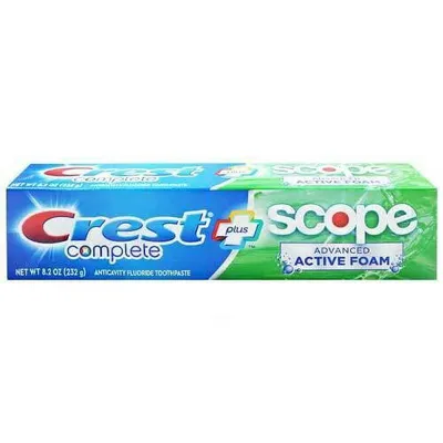 Crest Complete Plus Scope Advanced Active Foam Toothpaste 8.2 oz