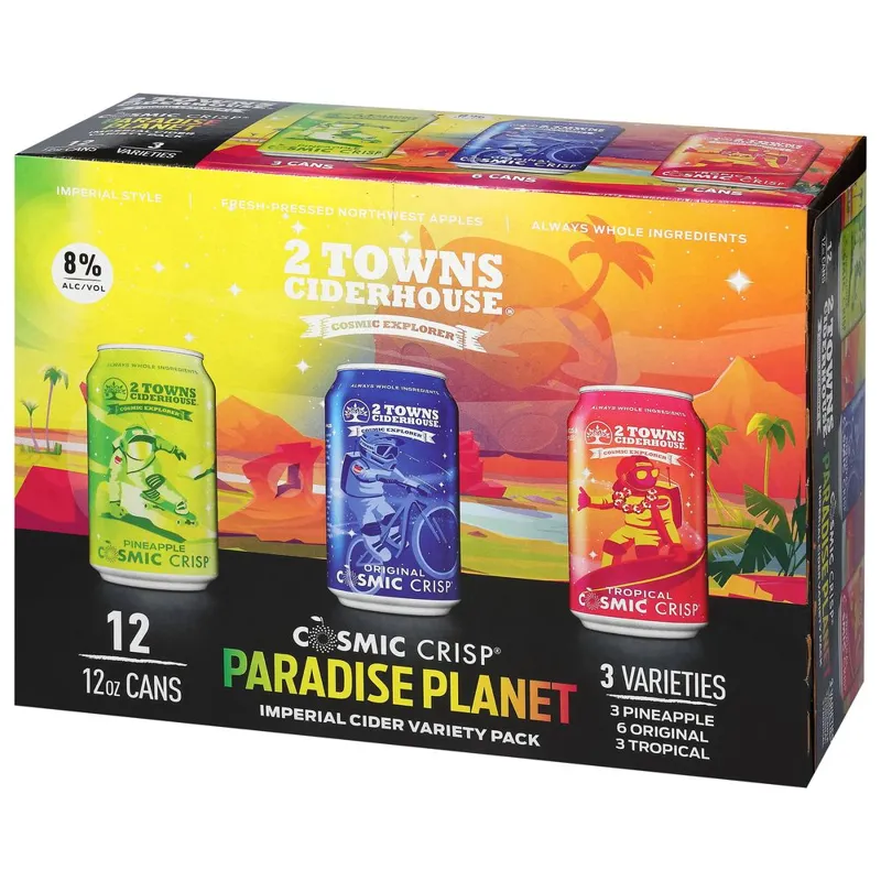 2 Towns Ciderhouse Cosmic Crisp Paradise Planet Variety view 1