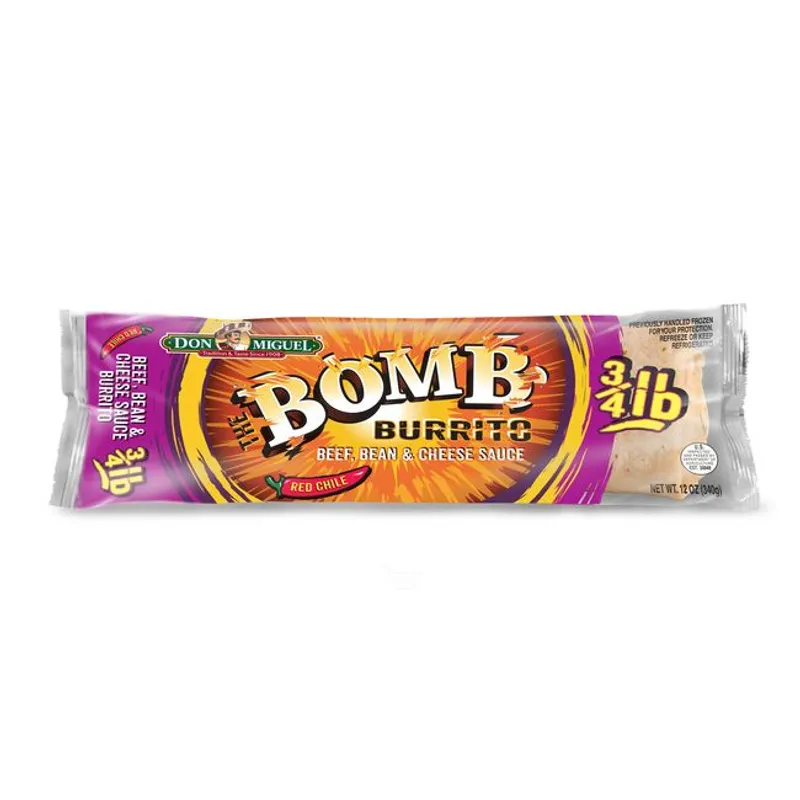 Don Miguel The Bomb Burrito Beef, Bean & Cheese Red Chile view 1