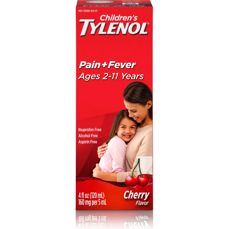 Tylenol Pain + Fever Cherry Flavor Ages 2-11 Years view 1