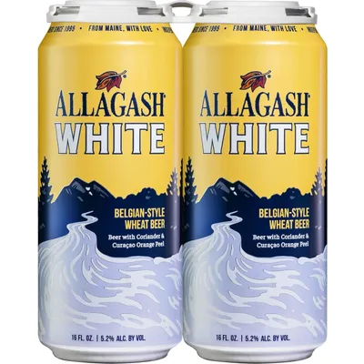 Allagash White 4 Pack 16oz Cans 5.2% ABV