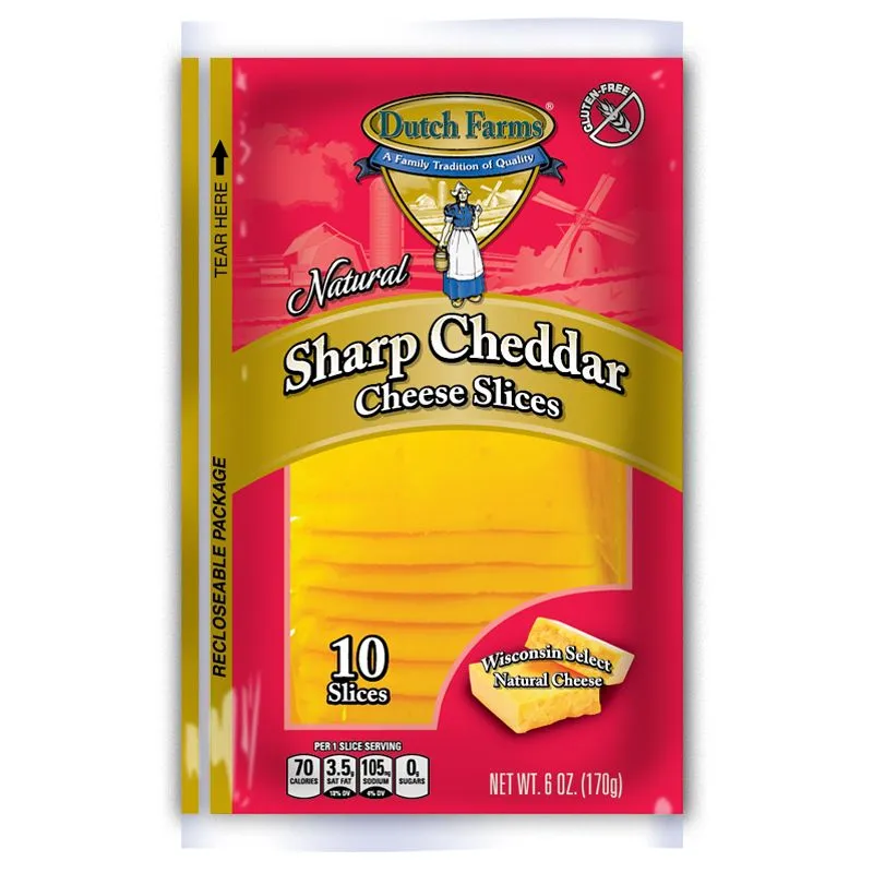 Dutch Farms Sharp Cheddar Cheese Slices view 1