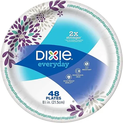 Dixie Everyday Plates 8.5 Inch 48 Count 8.5inch Boxs