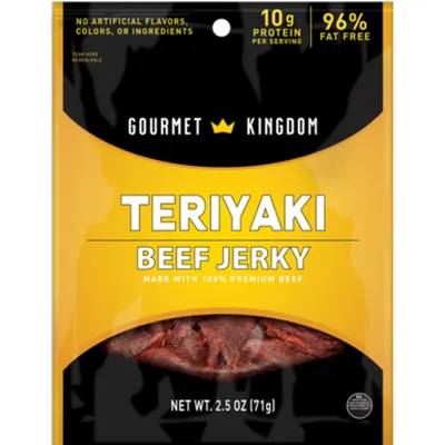 Gourmet Kingdom Teriyaki Beef Jerky 2.5 oz Bag
