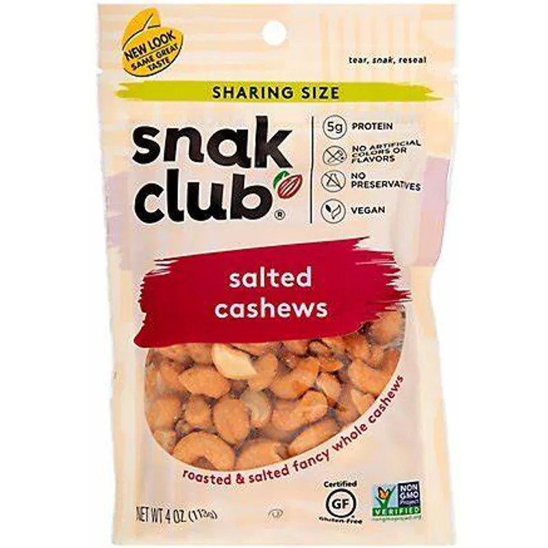 Snak Club Salted Cashews view 1