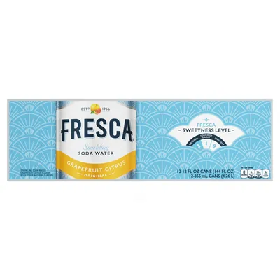 Fresca Grapefruit Citrus 12 Pack 144 oz Cans