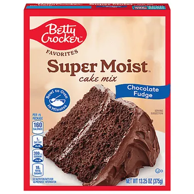Betty Crocker Super Moist Chocolate Fudge Cake Mix 13.25 oz