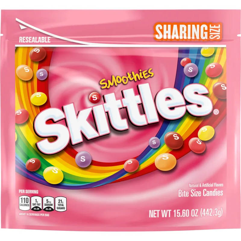 Skittles Smoothies Sharing Size Candy view 1