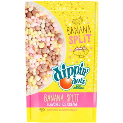 Dippin Dots Banana Split Flavored Ice Cream 3oz Count