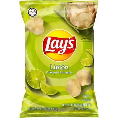 Lay's Limon Flavored Potato Chips 7.75 oz Bag