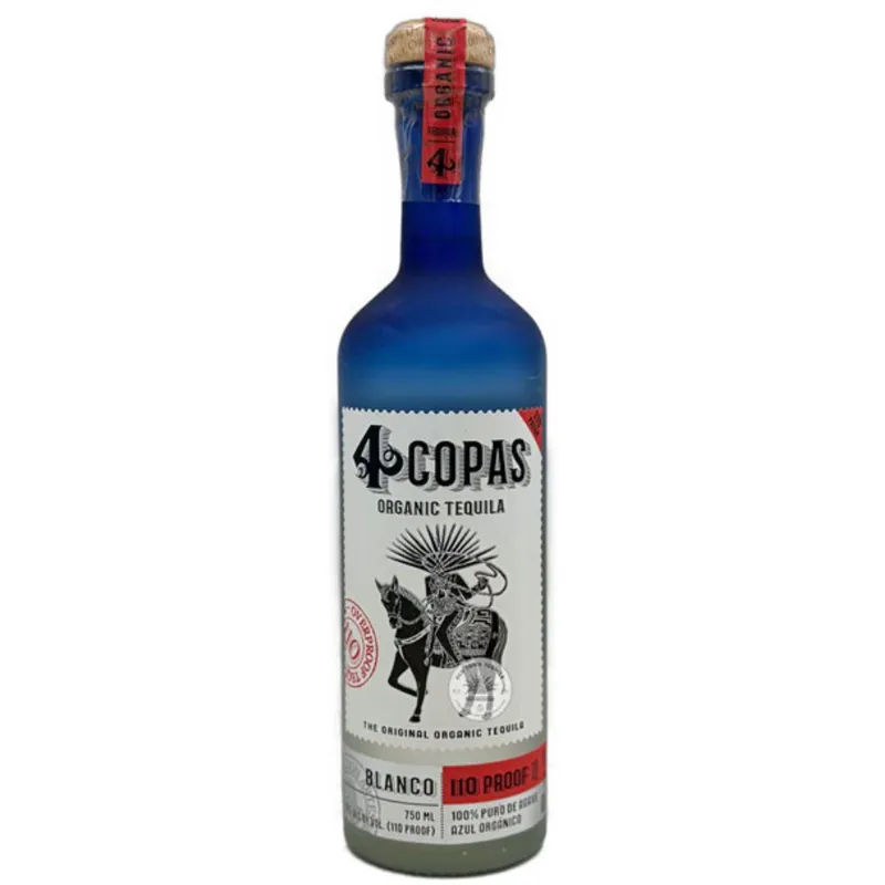 4 Copas Blanco Tequila view 1