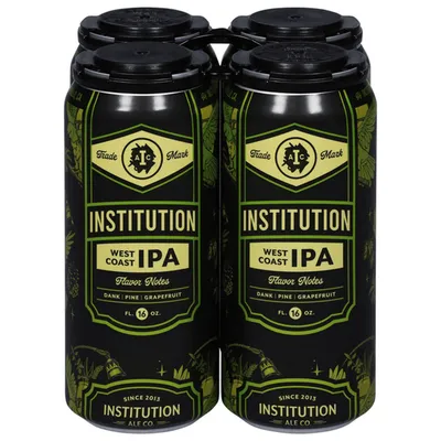 Institution Ale Company IPA 4 Pack 16 oz Cans