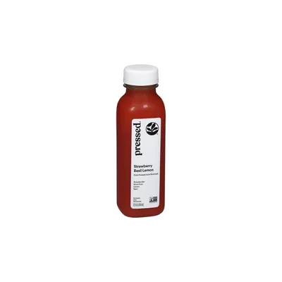 Pressed Juicery Strawberry Basil Lemonade 12 oz Bottle