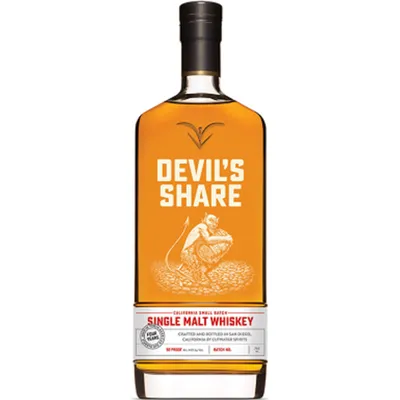 Devil's Share California Small Batch Single Malt Whiskey 4 Year 750mL