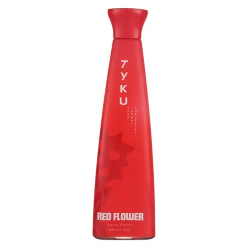 TY KU Red Flower Junmai Sake view 1