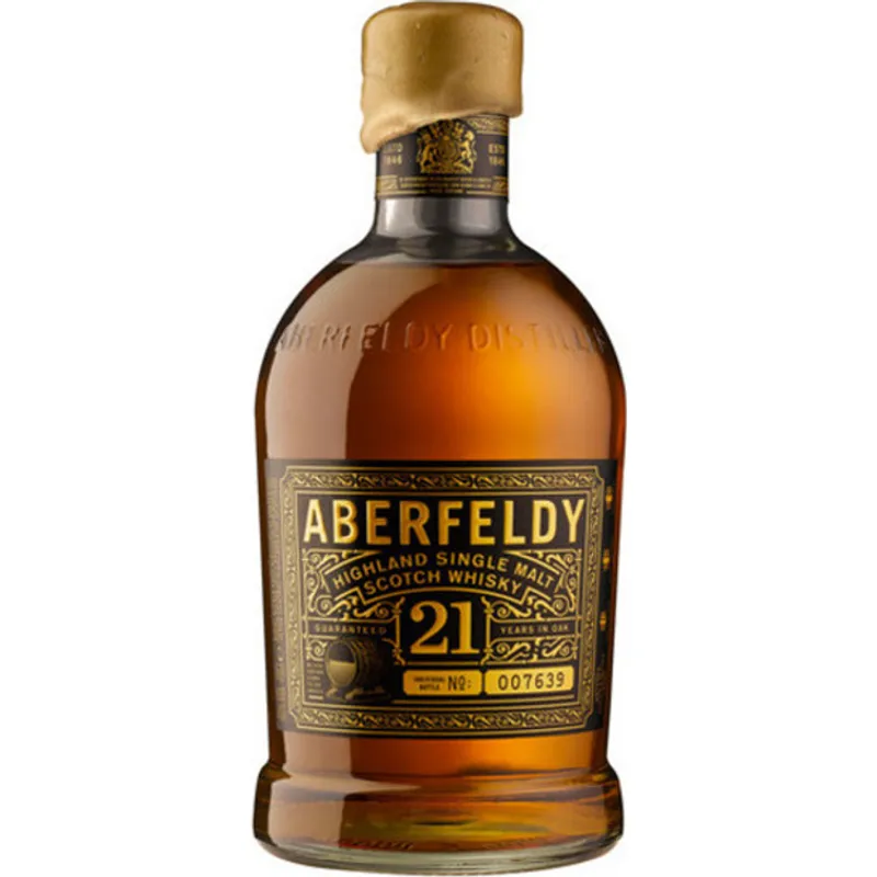 Aberfeldy Highland Single Malt Scotch Whisky 21 Year view 1