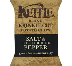 Kettle Krinkle Cut Potato Chips Salt & Pepper 2oz Bag