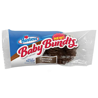 Hostess Baby Bundts Chocolate Drizzle 2.5 oz Box