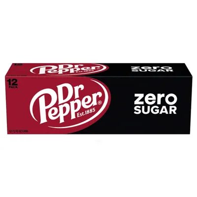 Dr Pepper Zero Sugar 12 Pack 144 oz Cans