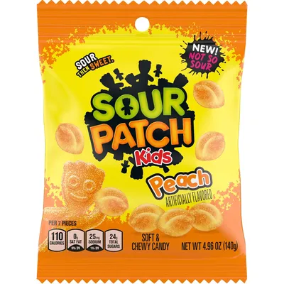 Sour Patch Kids Peach Soft & Chewy Candy 5oz Bag
