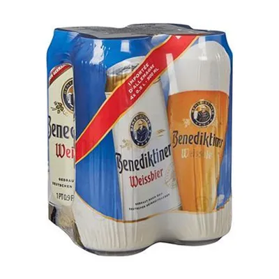 Benediktiner Weissbier 4pk 16.9oz cans