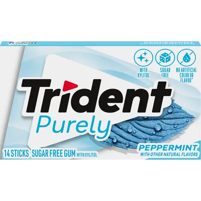 Purely Trident Sugar Free Gum Peppermint 26.6g Box