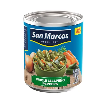 San Marcos Whole Jalapeno Peppers 26 oz Can