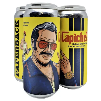 Paperback Brewing Co. Capiche? Italian-Style Pilsner 4 Pack 16 oz Cans