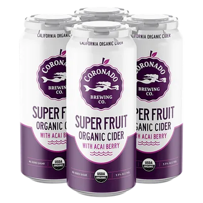 Coronado Brewing Co. Super Fruit Organic Cider 4 Pack 16oz