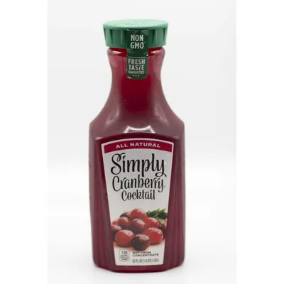 Simply Cranberry Cocktail not from Concentrate 52 oz Bottle