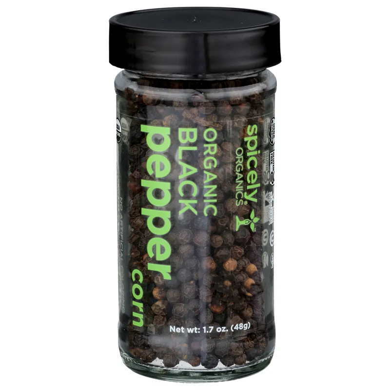 Spicely Organics Black Peppercorns view 1