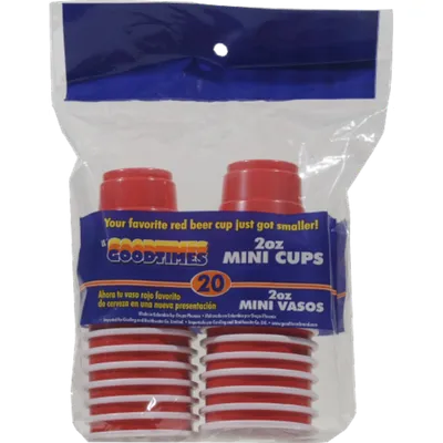 Mini Party Cups Red 20 ct