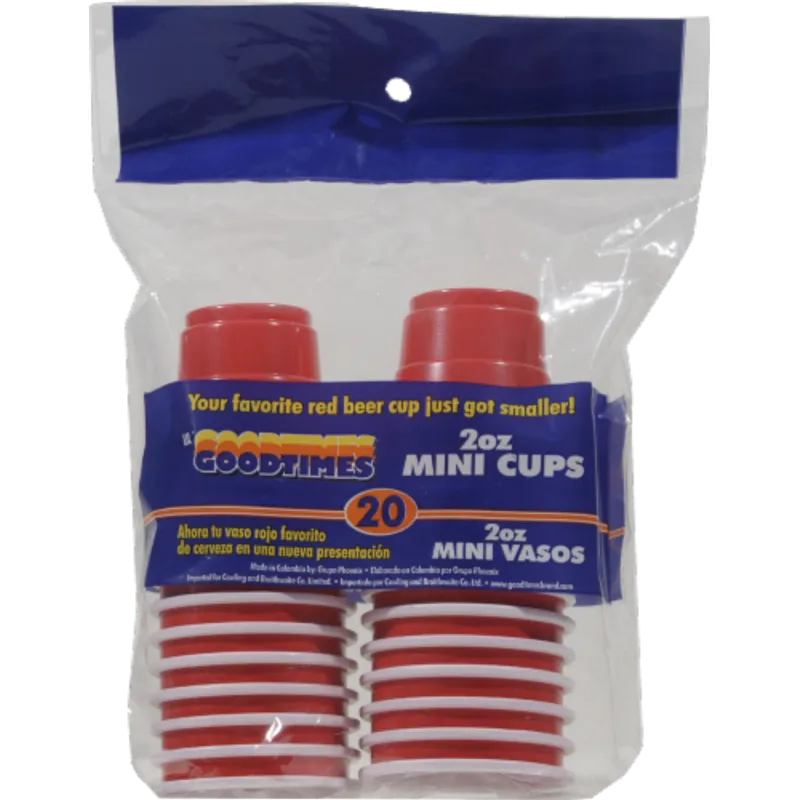 Mini Party Cups Red view 1