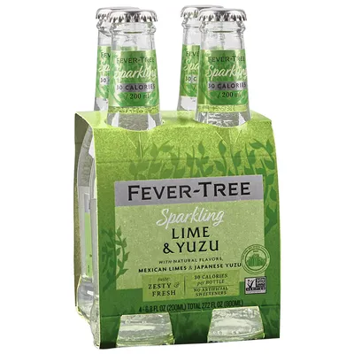 Fever-Tree Sparkling Lime & Yuzu 4 Pack 200ml