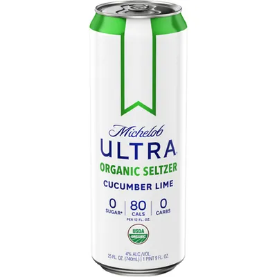 Michelob Ultra Cucumber Lime Organic Seltzer 25oz Can