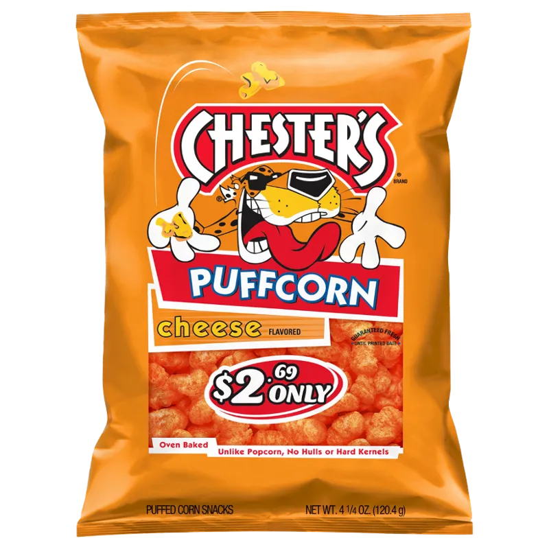 Chester's Puffcorn Cheese Puffed Corn Snacks view 1