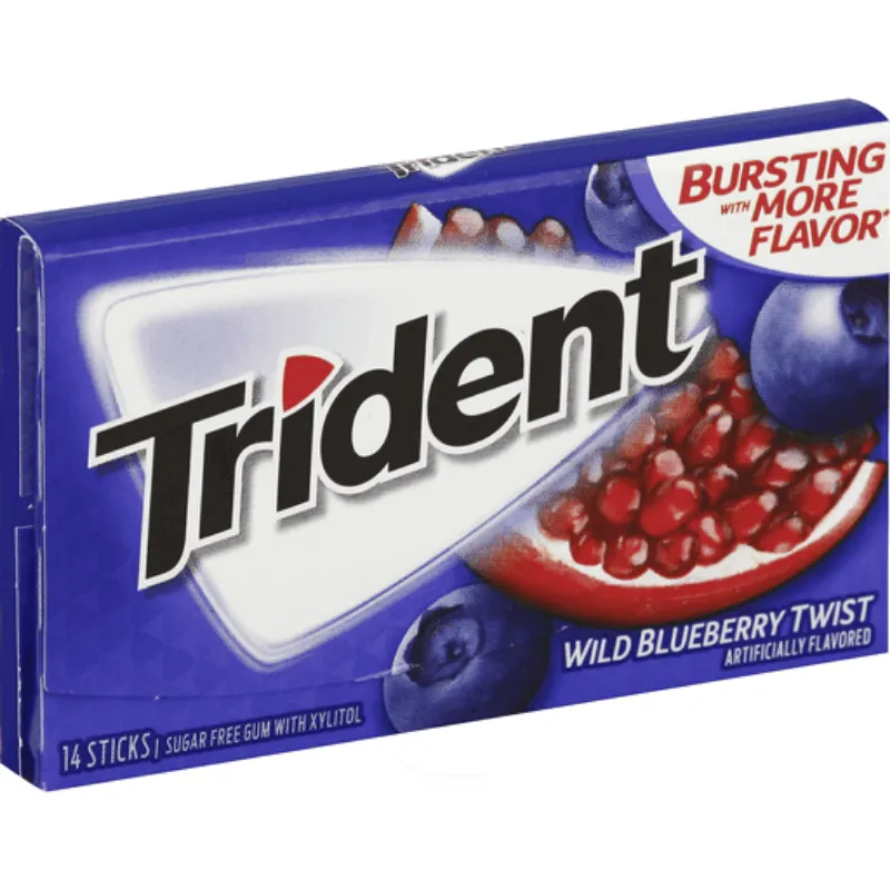 Trident Sugarfree Wild Blueberry Twist Gum view 1