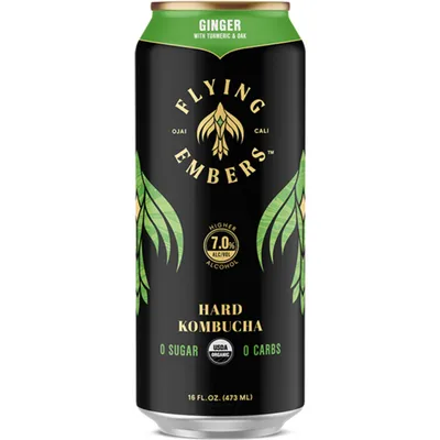Flying Embers Ginger Hard Kombucha 16oz Can
