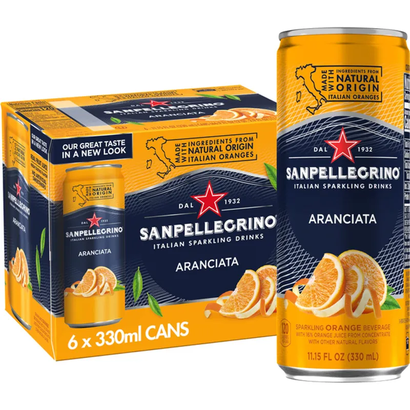 Sanpellegrino Italian Sparkling Drink Arancia & Fico Dindia view 1