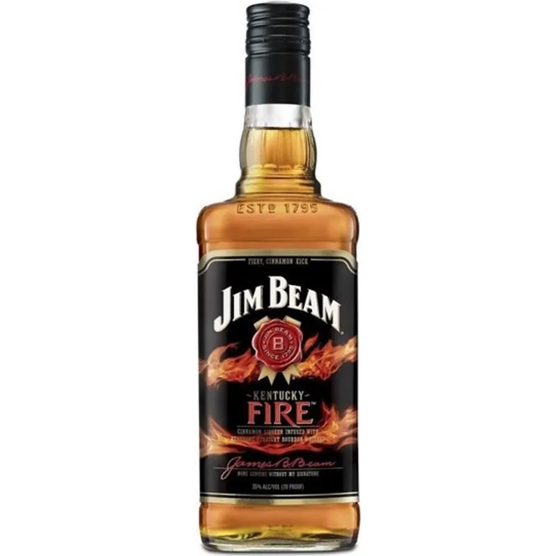 Jim Beam Kentucky Fire Kentucky Straight Bourbon Whiskey Cinnamon Infused view 1