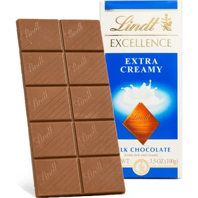 Lindt Excellence Candy Bar Extra Creamy - Milk Chocolate 3.5 oz Box