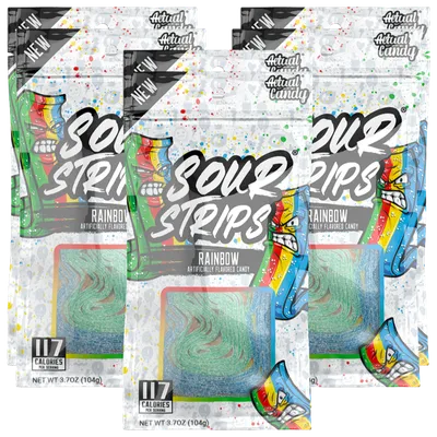 Sour Strips Rainbow 3.7oz Bag
