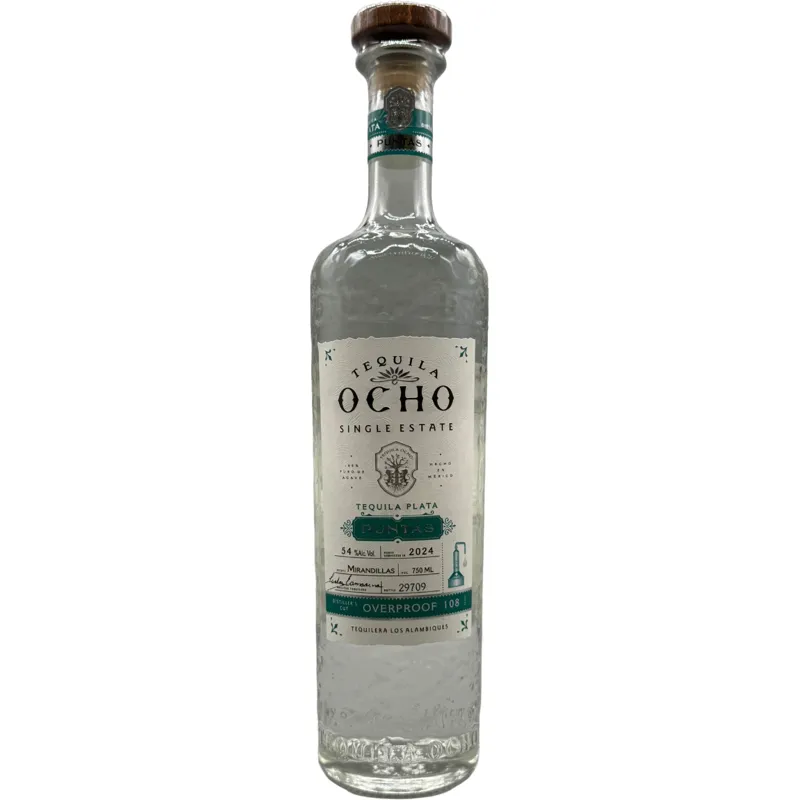 Tequila Ocho Single Estate Plata Puntas 108 Overproof view 1