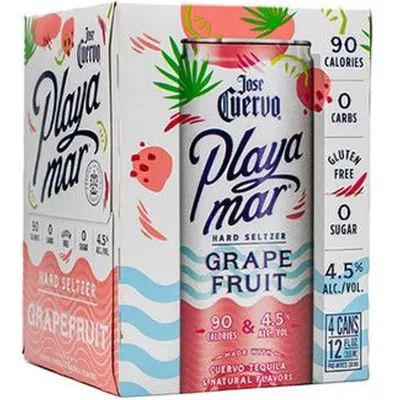 Jose Cuervo Playamar Tequila Seltzer Grapefruit 4x 12oz Cans
