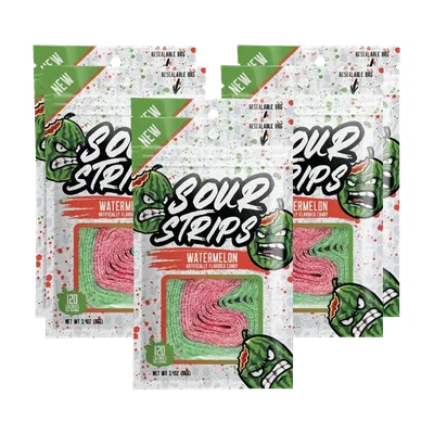 Sour Stripes Strips Watermelon 12