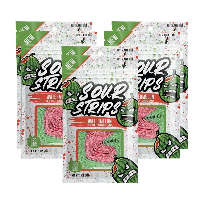 Sour Stripes Strips Watermelon view 1