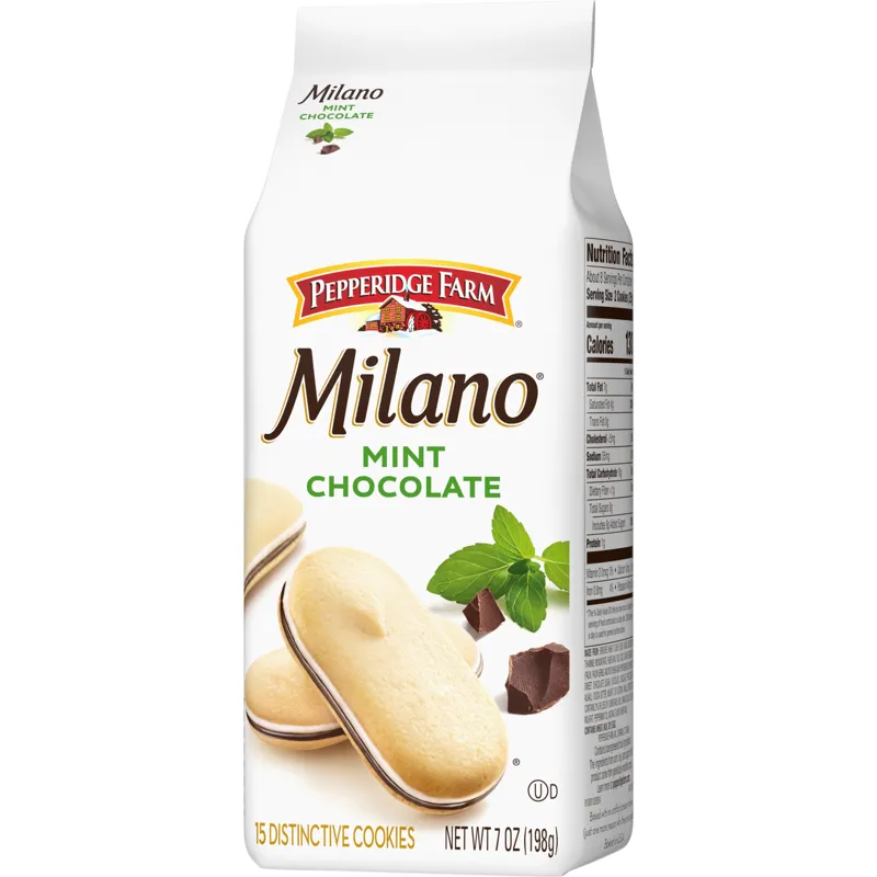 Pepperidge Farm Milano Distinctive Cookies Mint Chocolate view 1